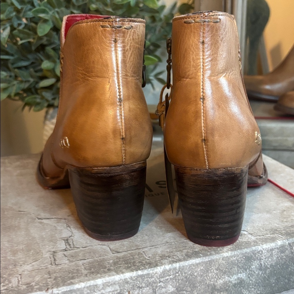 Bed Stu Yell Leather Ankle Boots Rustic Tan Size 8.5 or 9.5 - Picture 6 of 9